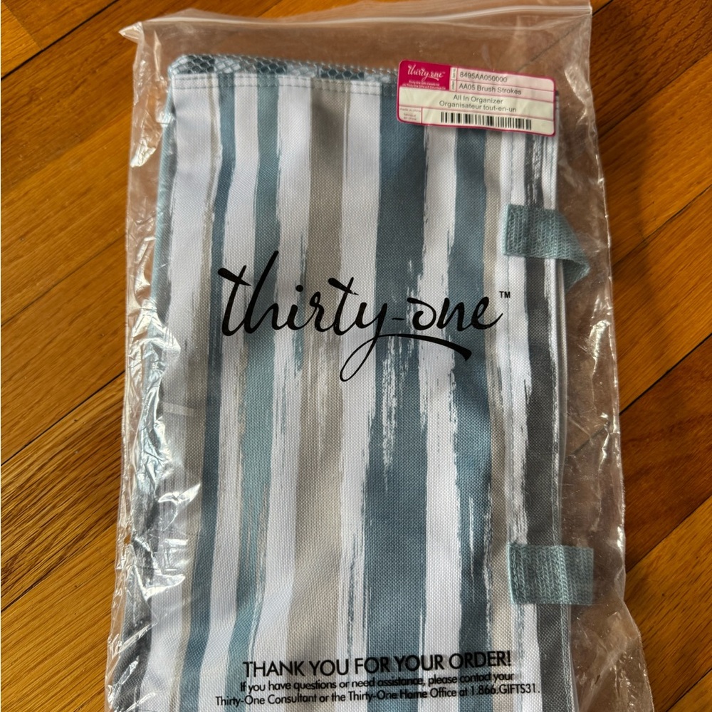Thirty-One Nautical Tote Bag Blue and White